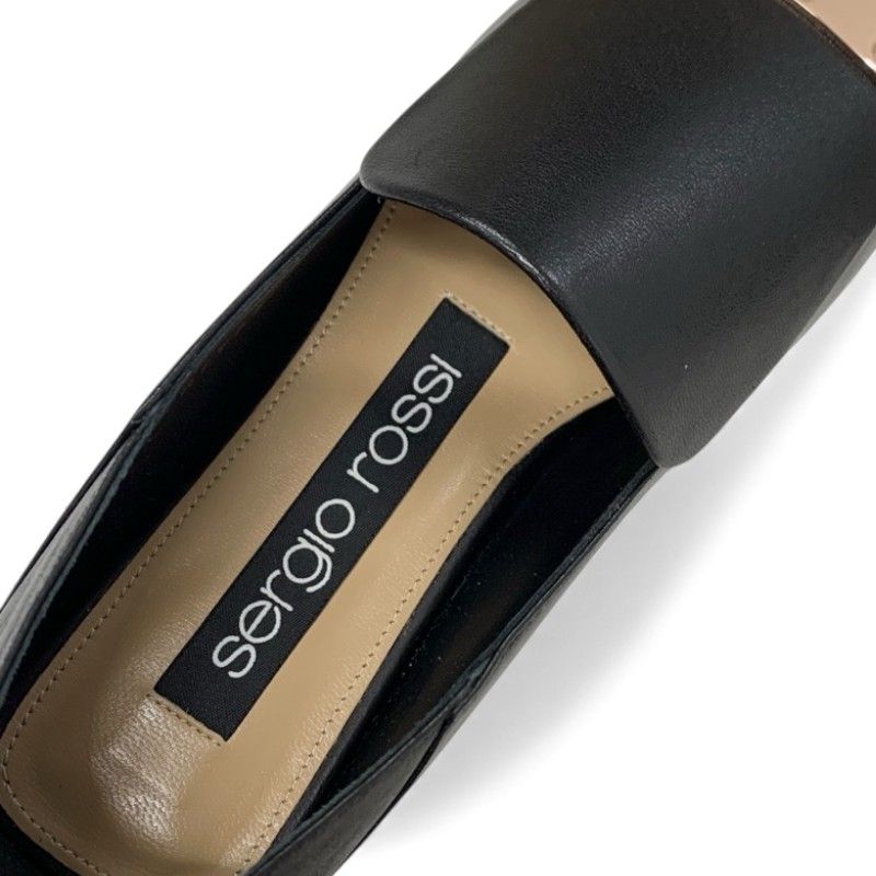 【未使用】セルジオロッシ 36 sr1 レザー ゴールド ロゴプレート 裏張り済 未使用】セルジオロッシ 36 sr1 レザー ゴールド ロゴプレート 裏張り