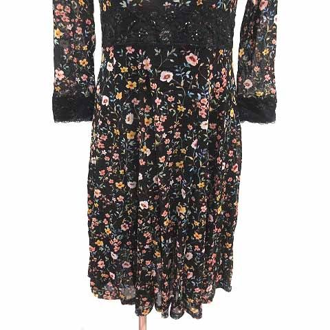 スーパービューティ Super Beauty ワンピース フレア ひざ丈 ナイロン