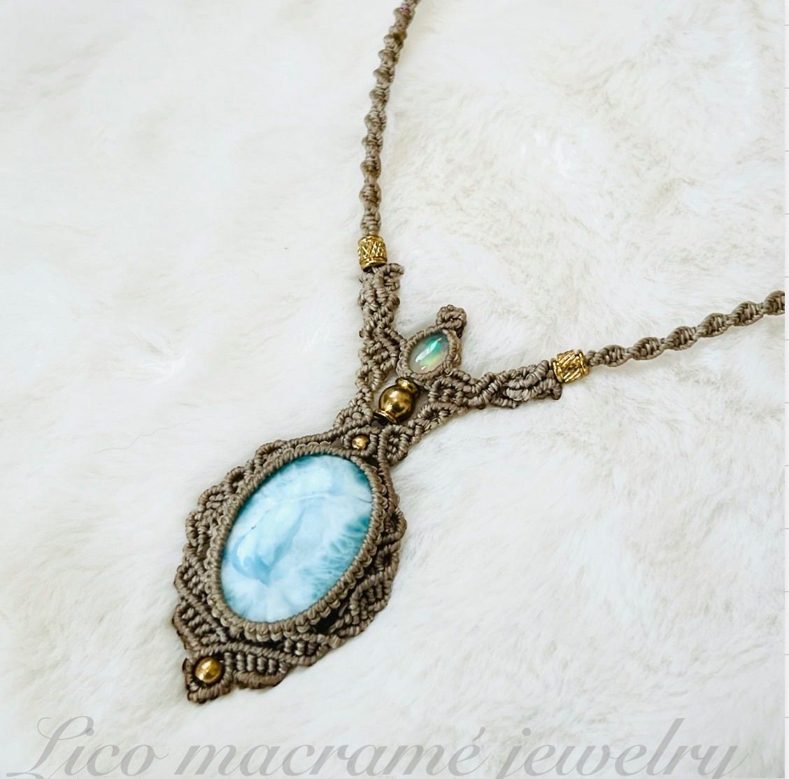 Larimar x Opal Necklace ⑴