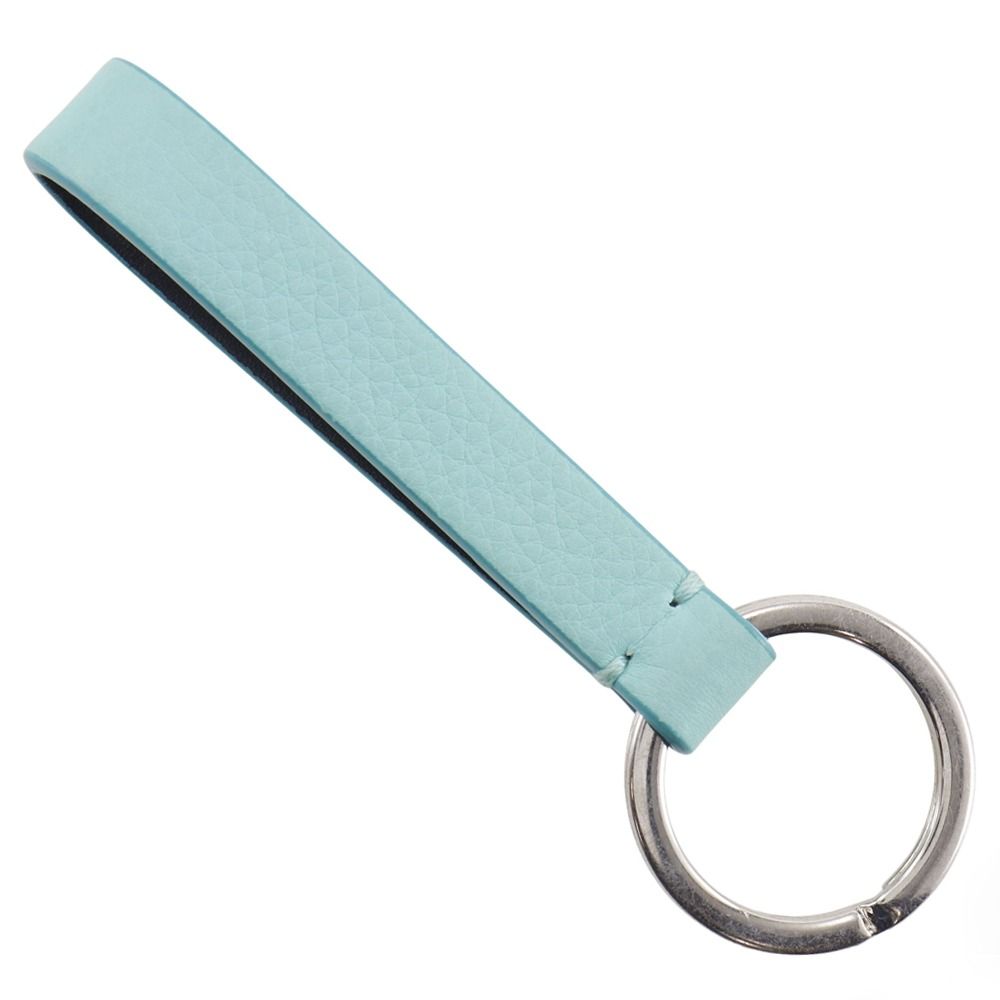 TIFFANY-Co. ティファニー キーリング 金属製×レザー ティファニーブルー ユニセックス キーホルダー