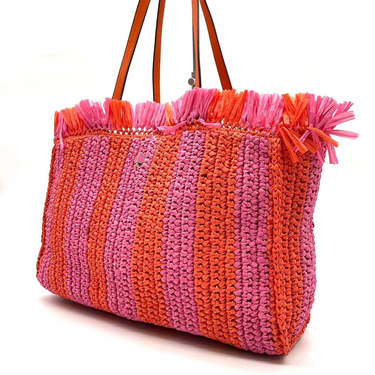 kate spade york ケイトスペード ハンドバッグ トートバッグ A 4可 ファイル 書類 バイカラー レッド レディース ユニセックス メンズ 男女 OL ストロー