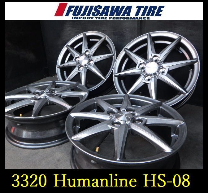 3320 J▲ ▲Humanline HS-08 ホイール▲14 x 4.5 J 4穴 PCD 100 45▲4本