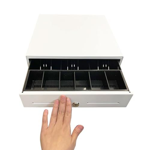 手動式 キャッシュドロアー 小型 3札6硬貨 ワンプッシュオープン W 330×D 355×H 104 mm コンパクト レジ金庫 白いpo 47 b 7 d 6 9