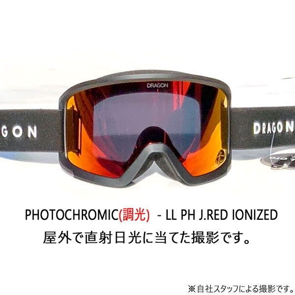25-26 ドラゴン DRAGON DX3L BLACK 調光ルーマレンズ J RED スキー