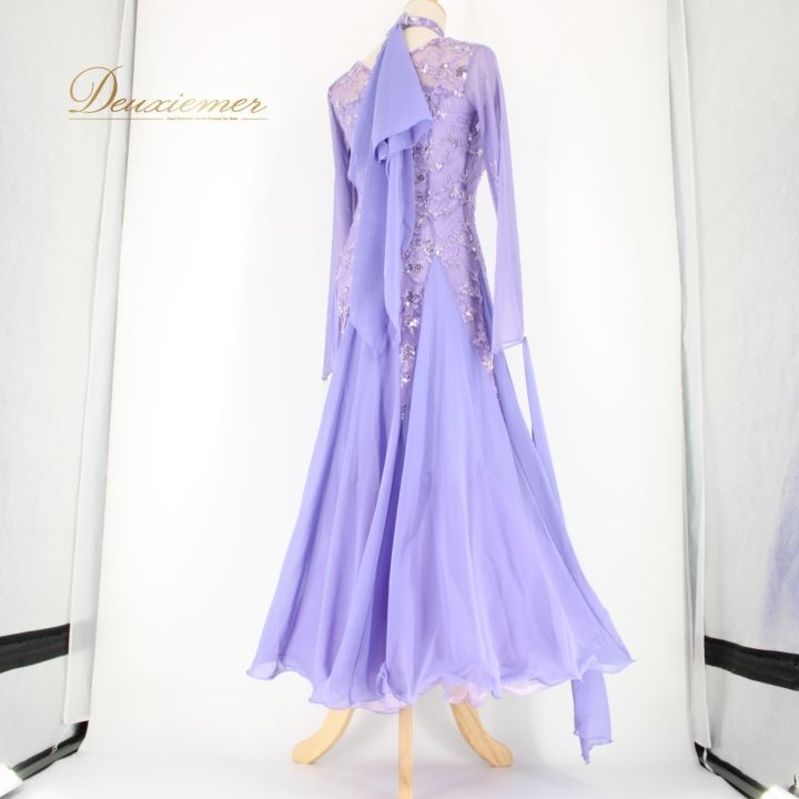 ソレリ社 社交ダンス スタンダード衣装 パープル 刺繍 日本製 ソレリ社 社交ダンス スタンダード衣装 パープル 刺繍 日本製 ソレリ社