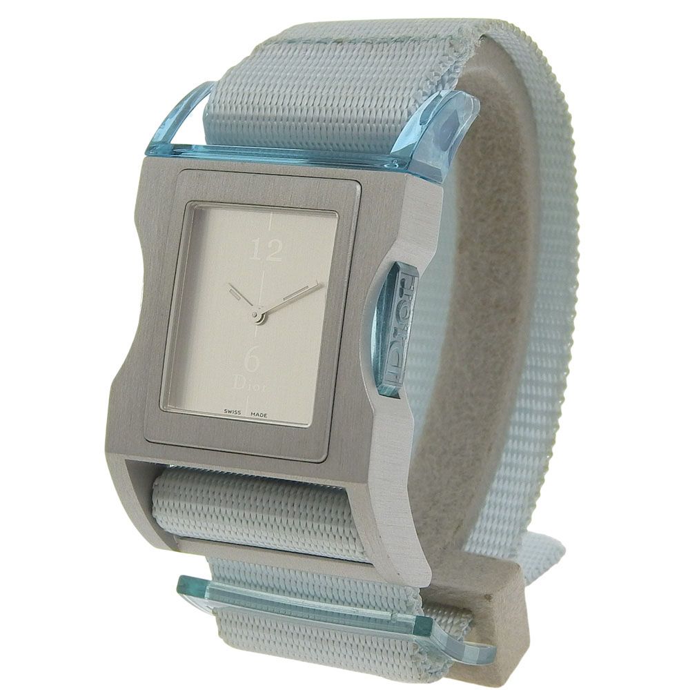 Dior ディオール クリス47 D 100 322 アルミ ナイロン クオーツ アナログ表示 レディース シルバー文字盤 腕時計