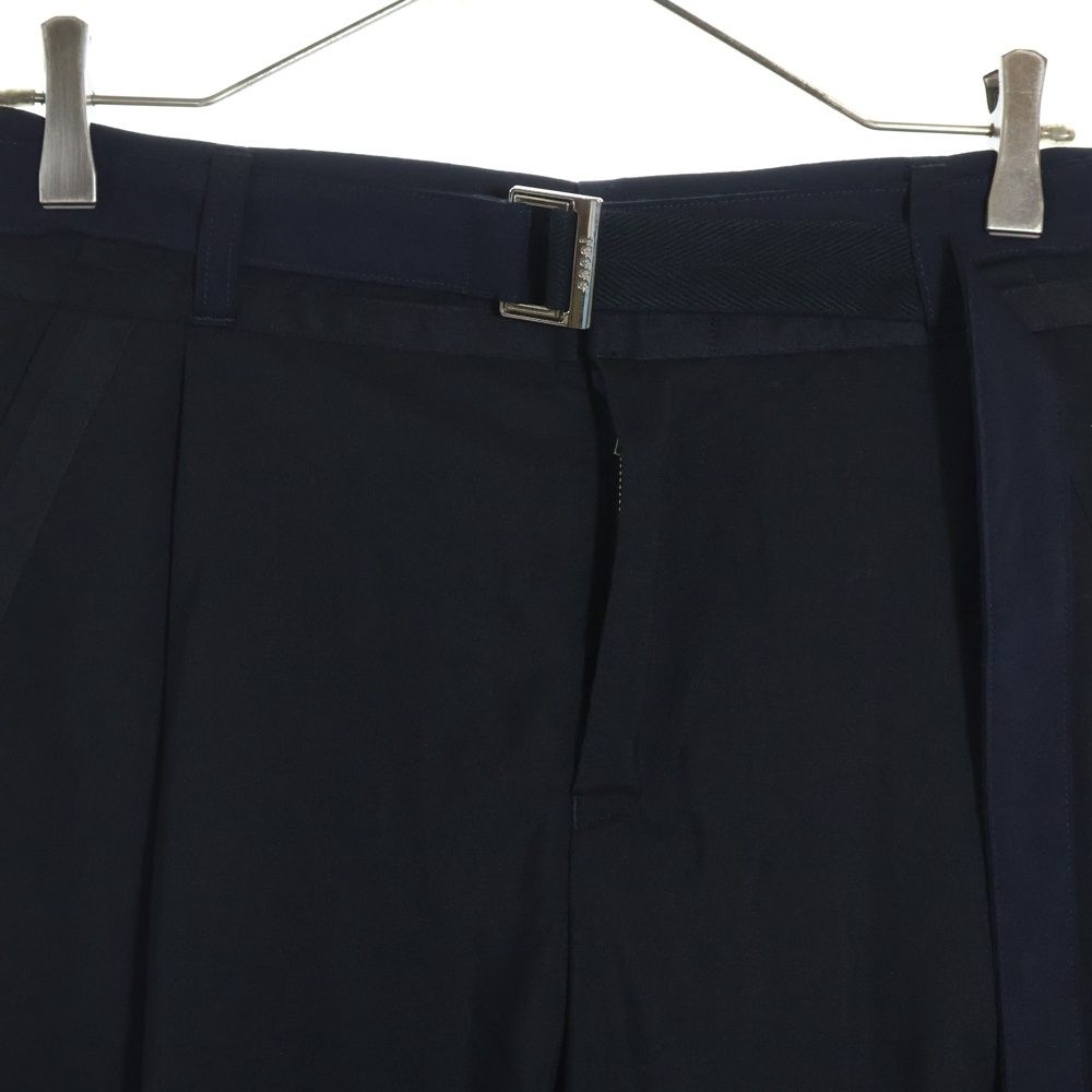 Sacai (サカイ) 21AW SUITING PANTS スーチング ベルテッド タック