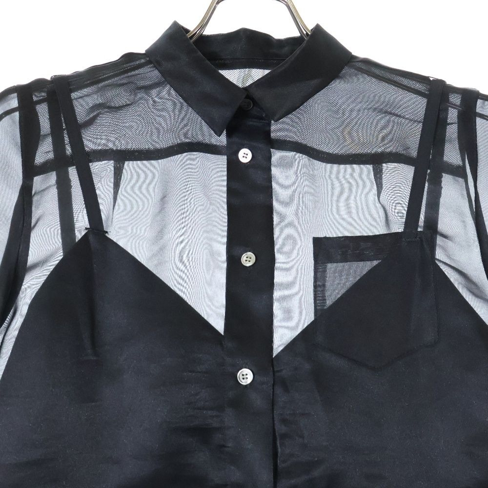 Sacai (サカイ) 21SS シースルーシャツ ドッキング ワンピース 21