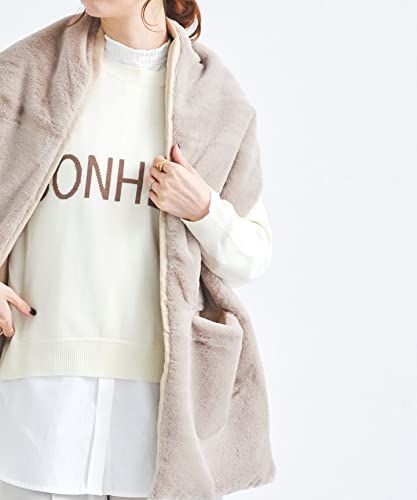 フェイクファーポケツキストール m