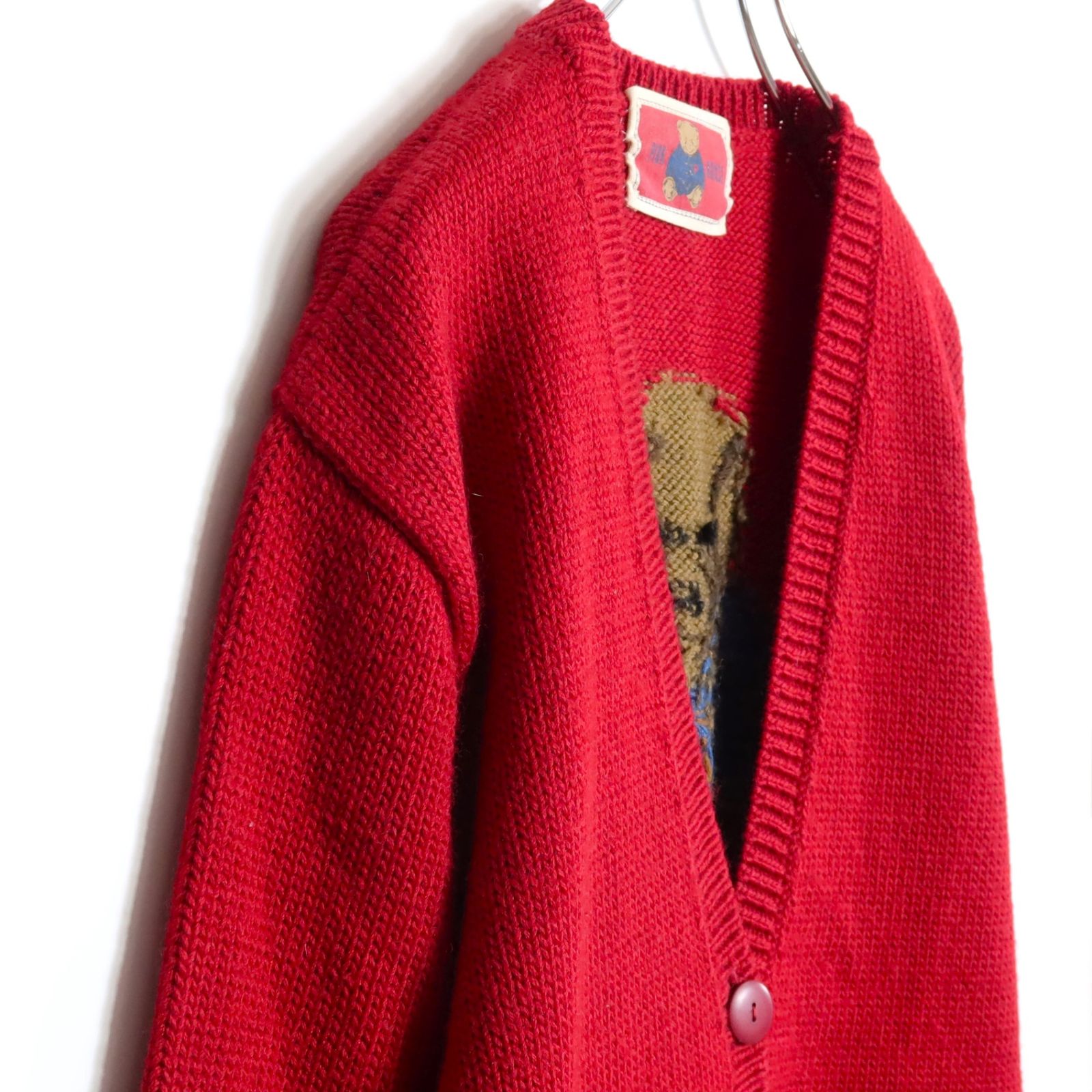 ピンクハウス　セーター　カーディガン　茶色　モカ　ワッペン PINK HOUSE（ピンクハウス） カーディガン PHロゴワッペン付きフード