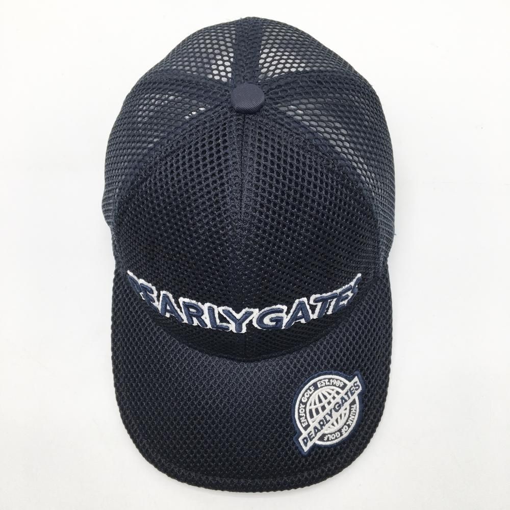 超美品】パーリーゲイツ メッシュキャップ ネイビー×白 立体ロゴ