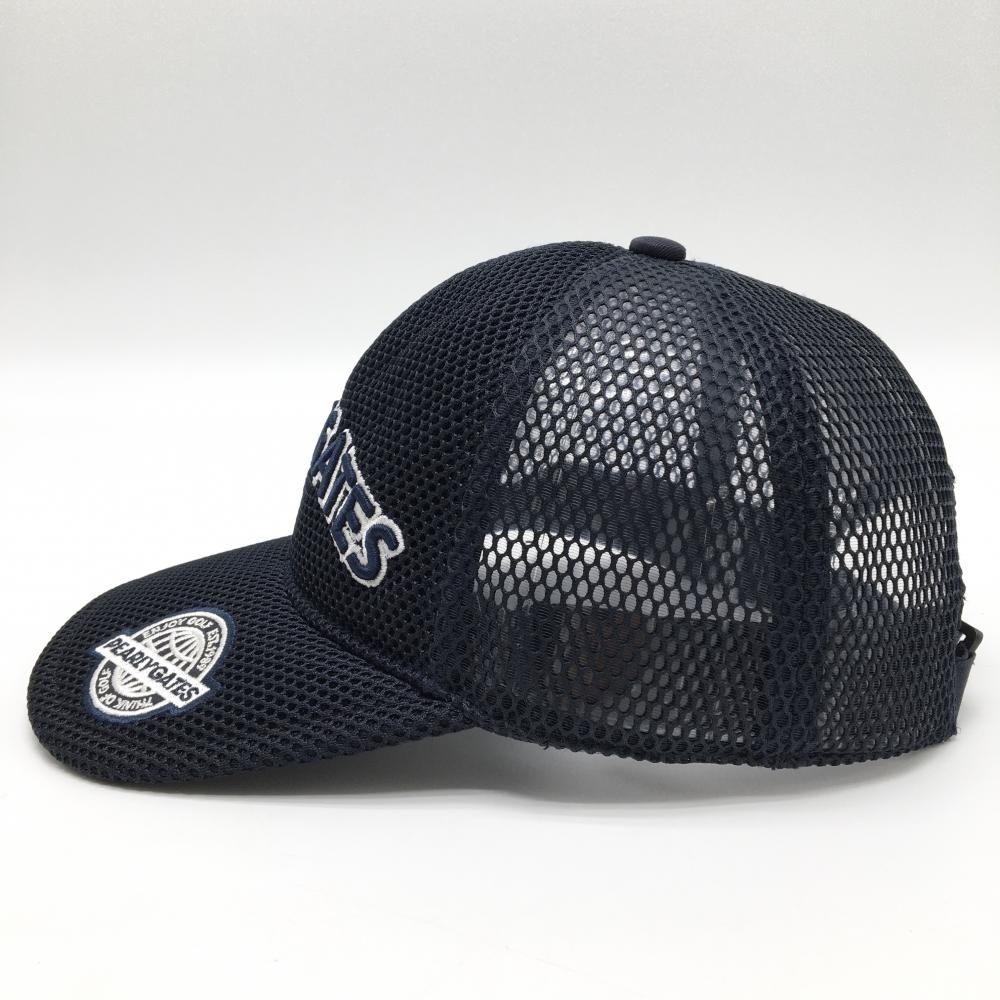 超美品】パーリーゲイツ メッシュキャップ ネイビー×白 立体ロゴ