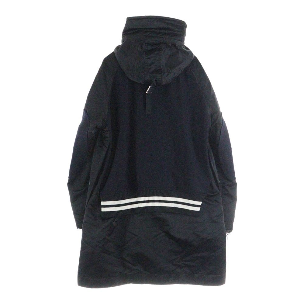 Sacai (サカイ) 21AW ナイロン切替 ドッキング ボンバーウールコート