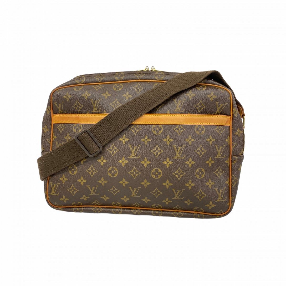 5 pe 7031 ルイヴィトン ショルダーバッグ モノグラム リポーターGM M 45252 ブラウン レディース