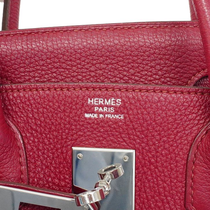 5pe7070-h】エルメス ハンドバッグ バーキン30 トゴ ルージュグレナ