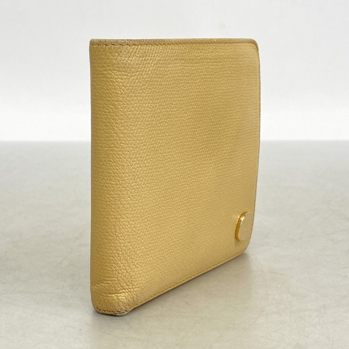 6 aa 0141 シャネル 財布 ココボタン レザー ベージュ ゴールド金具 レディース