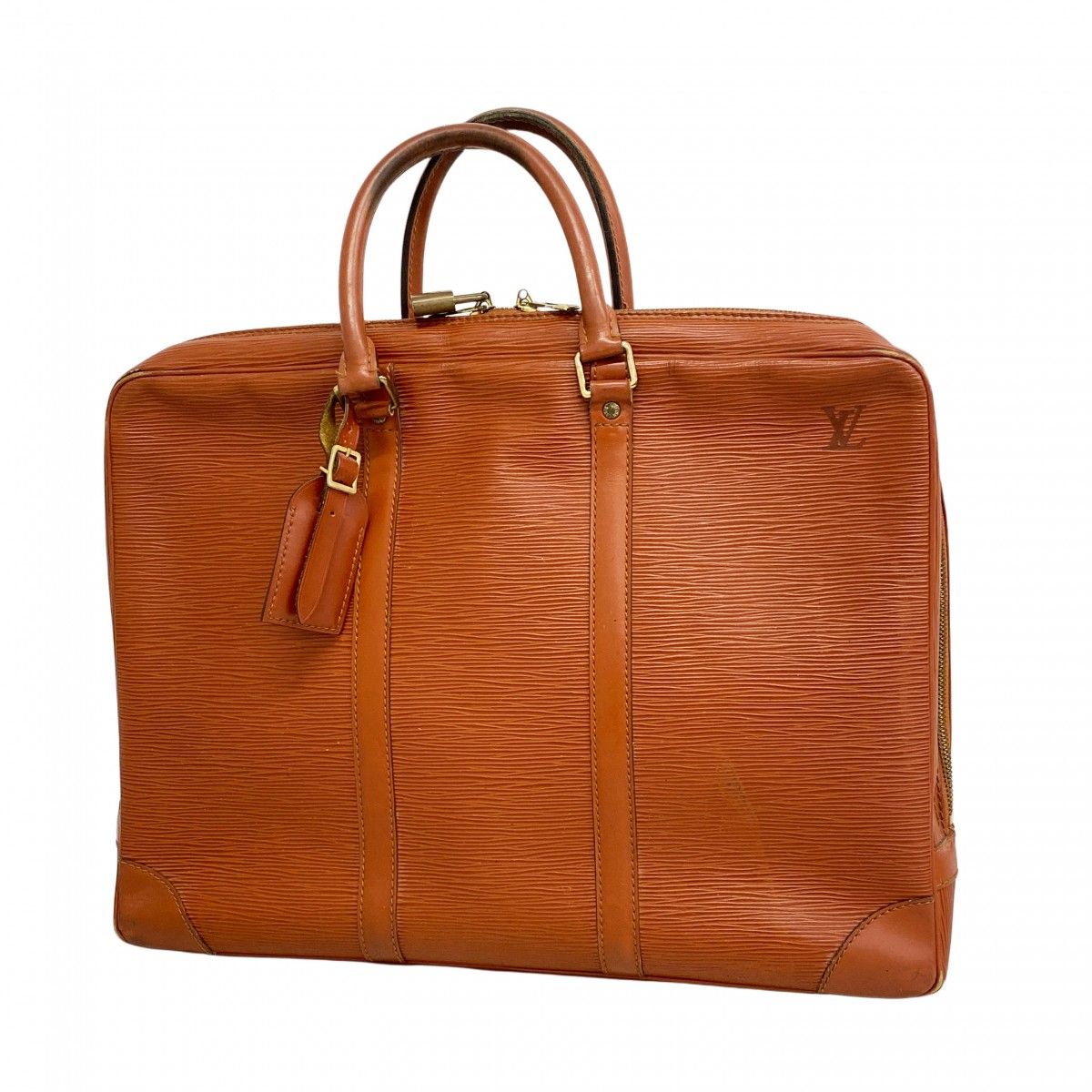 6 aa 0144 ルイヴィトン ビジネスバッグ エピ ポルトドキュマンヴォワヤージュ M 59098 ケニアブラウン メンズ