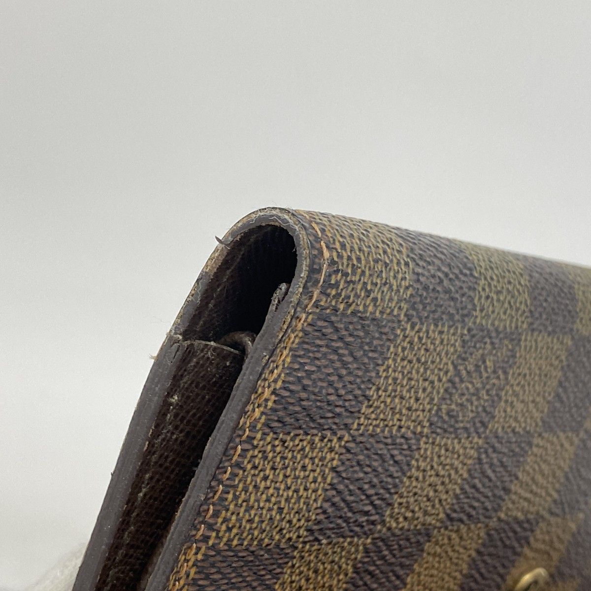 6ab0195-k】ルイヴィトン 三つ折り長財布 ダミエ ポルトフォイユ