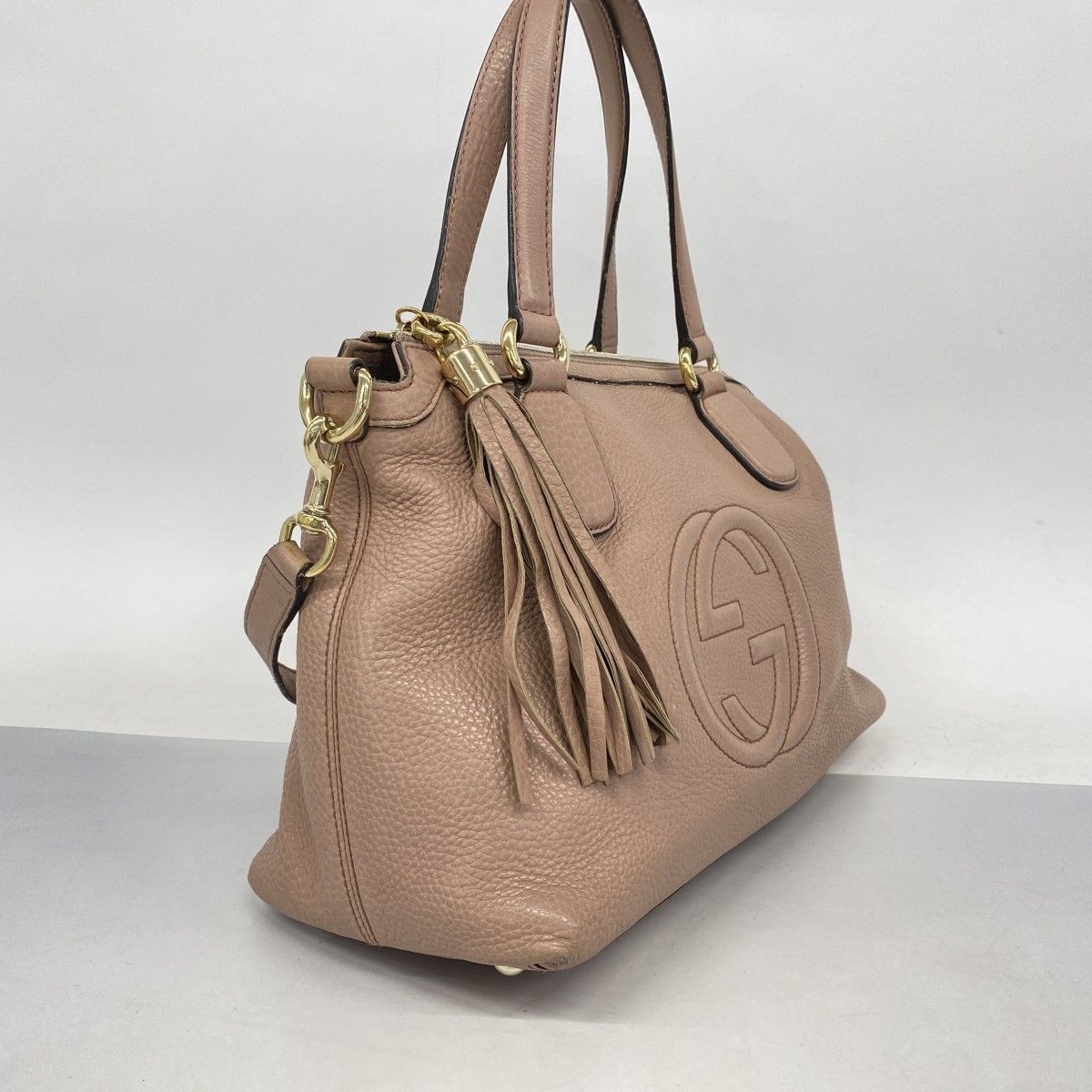 6ab0197-k】グッチ ハンドバッグ ソーホー 308362 レザー ピンク