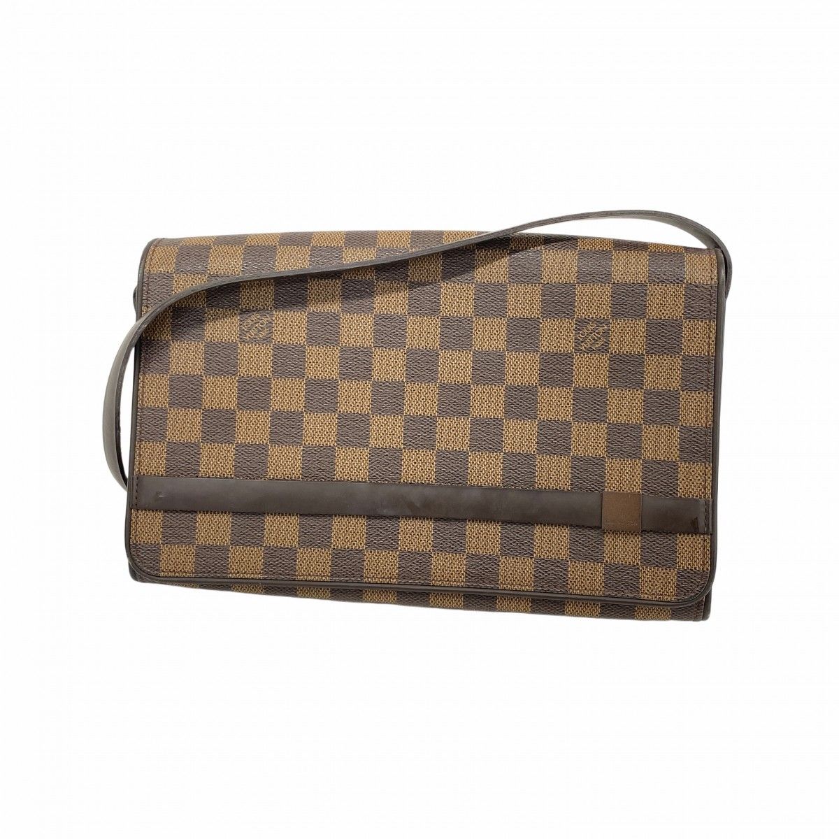 6 ab 0210-k ルイヴィトン ショルダーバッグ ダミエ トライレベッカロン N 51160 エベヌ レディース