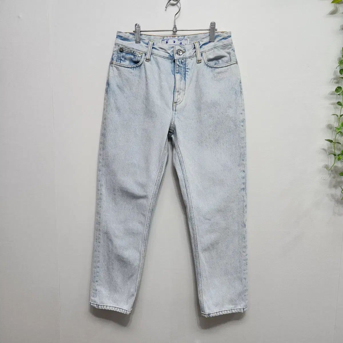 韓国 택 정품 オフホワイト 22 SS サルエル フィット デニムパンツ