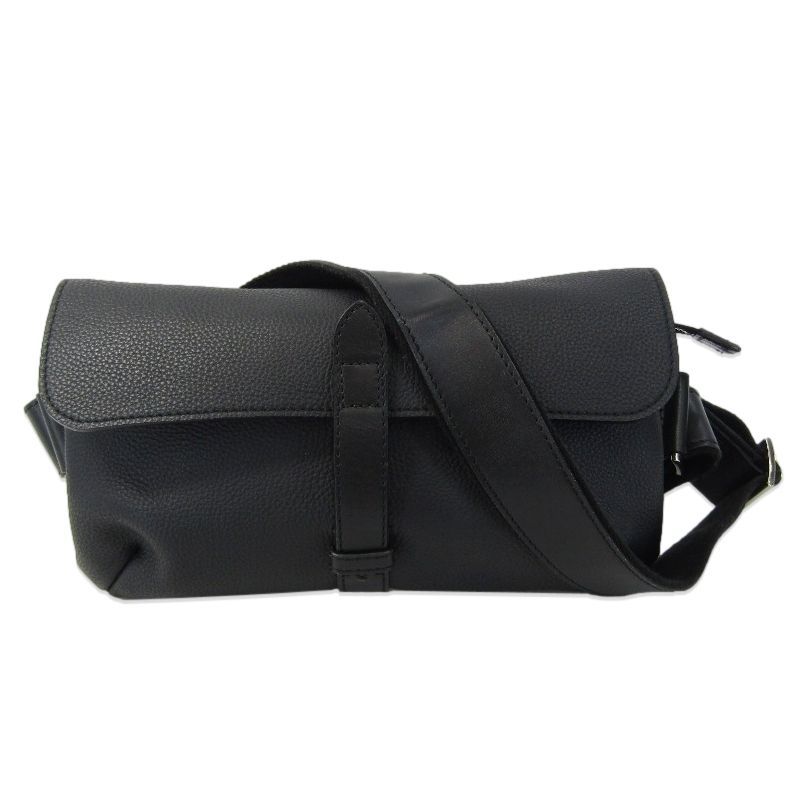 ワイルドスワンズ ミニショルダーバッグ シュランケンカーフ PISTE ピスト ボディバッグ レザー 日本製 ブラック 黒