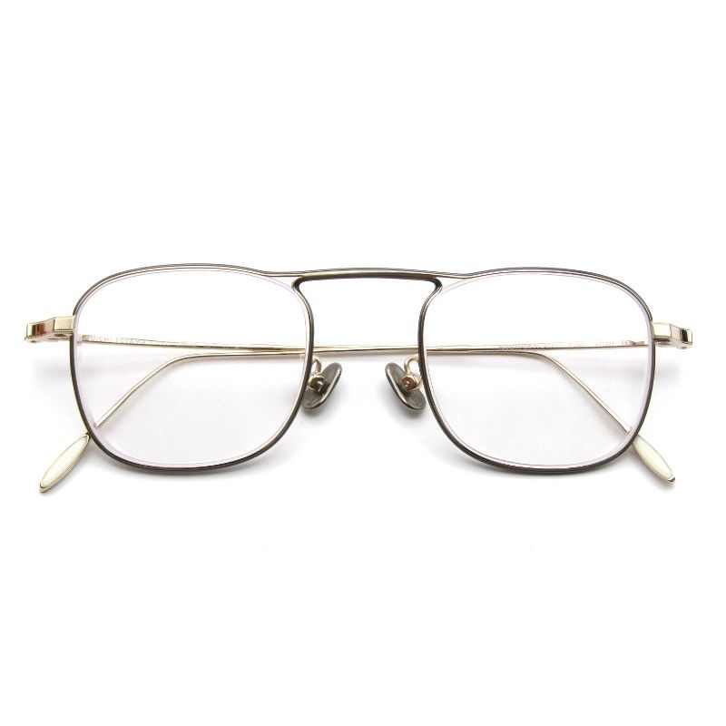 YUICHI TOYAMA. ユウイチトヤマ メガネフレーム U-068 Walter 度入り 日本製 ウォルター 02 ゴールド|ダークグレー