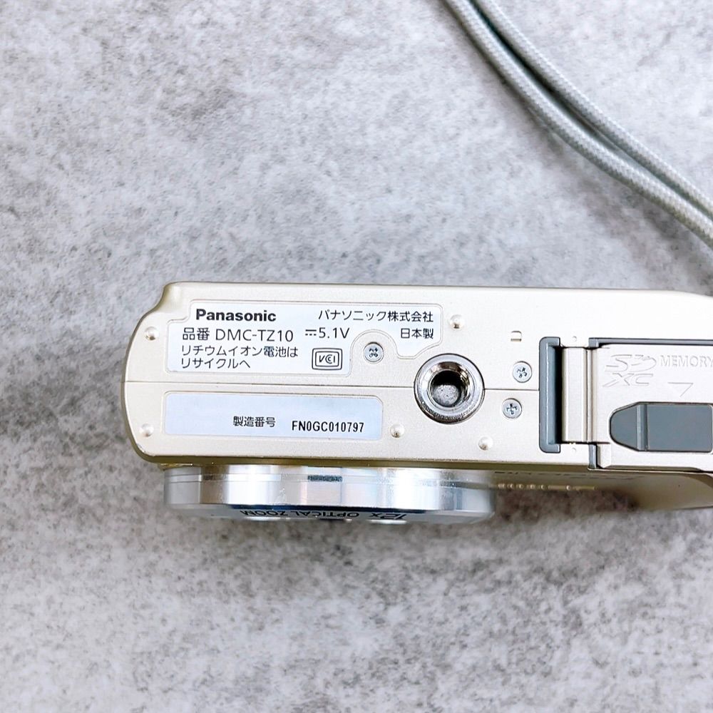 H-442 Panasonic LUMIX DMC-TZ10 ゴールド 動作品 デジタルカメラ 光学