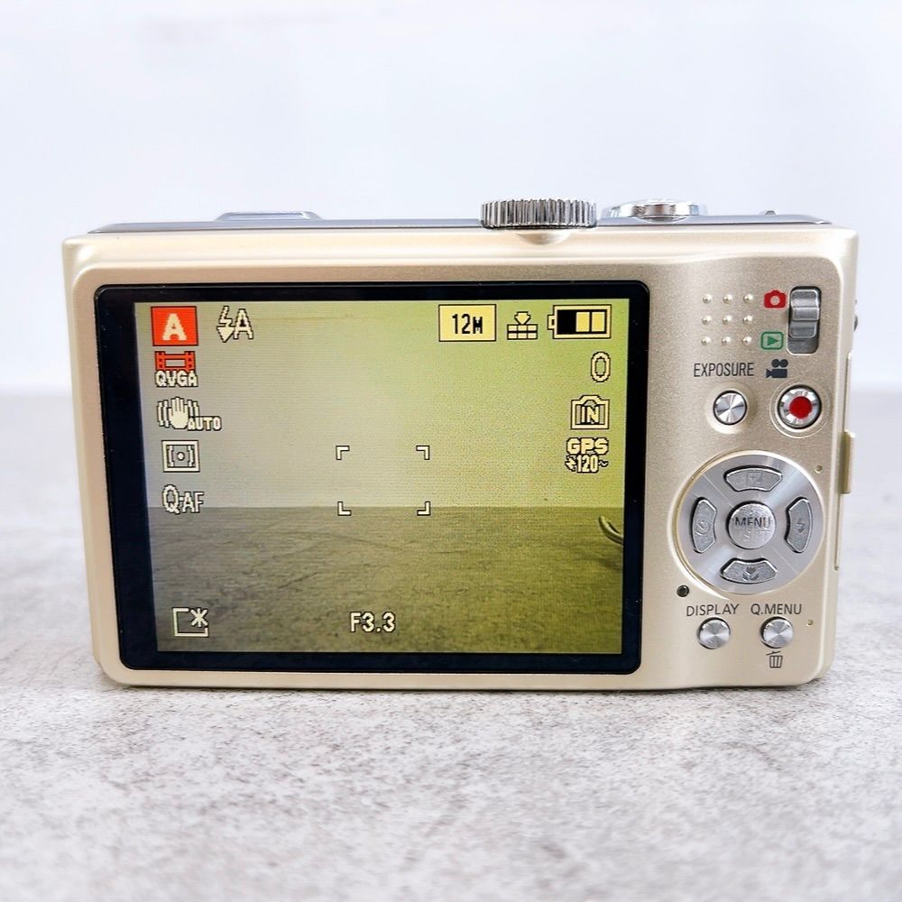 H-442 Panasonic LUMIX DMC-TZ10 ゴールド 動作品 デジタルカメラ 光学