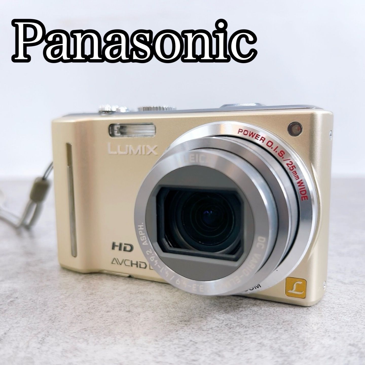 H-442 Panasonic LUMIX DMC-TZ10 ゴールド 動作品 デジタルカメラ 光学