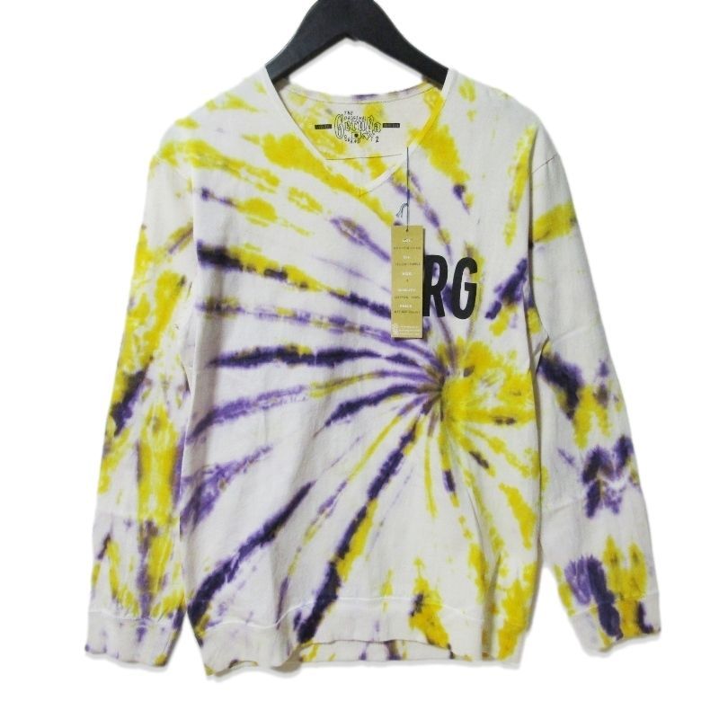 ♥ GERUGA ゲルガ Vネック タイダイ長袖Tシャツ GR-C-151 B V-NECK HEAVY LONG-SLEEVE C-T | TI-DYE YELLOW×PURPLE 2