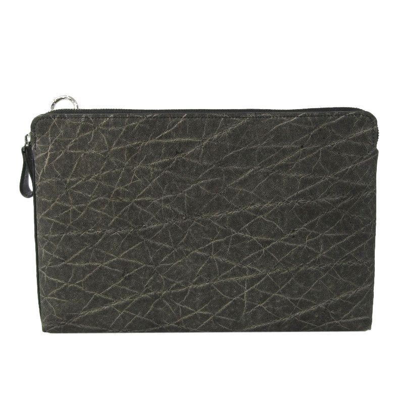 Three 2 Four スリーツーフォー クラッチバッグ BLOCHE エレファント ショルダーバッグ 象革 墨染め WAY ブラック 黒