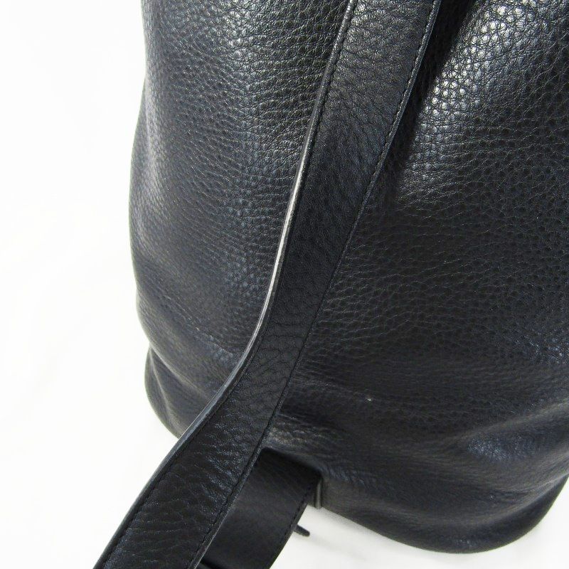  S.MANO エスマーノ ドローストリングバッグ BAG LARGE レザー イタリア製 巾着 ワンショルダー ブラック 黒 ショルダーバッグ バッグ