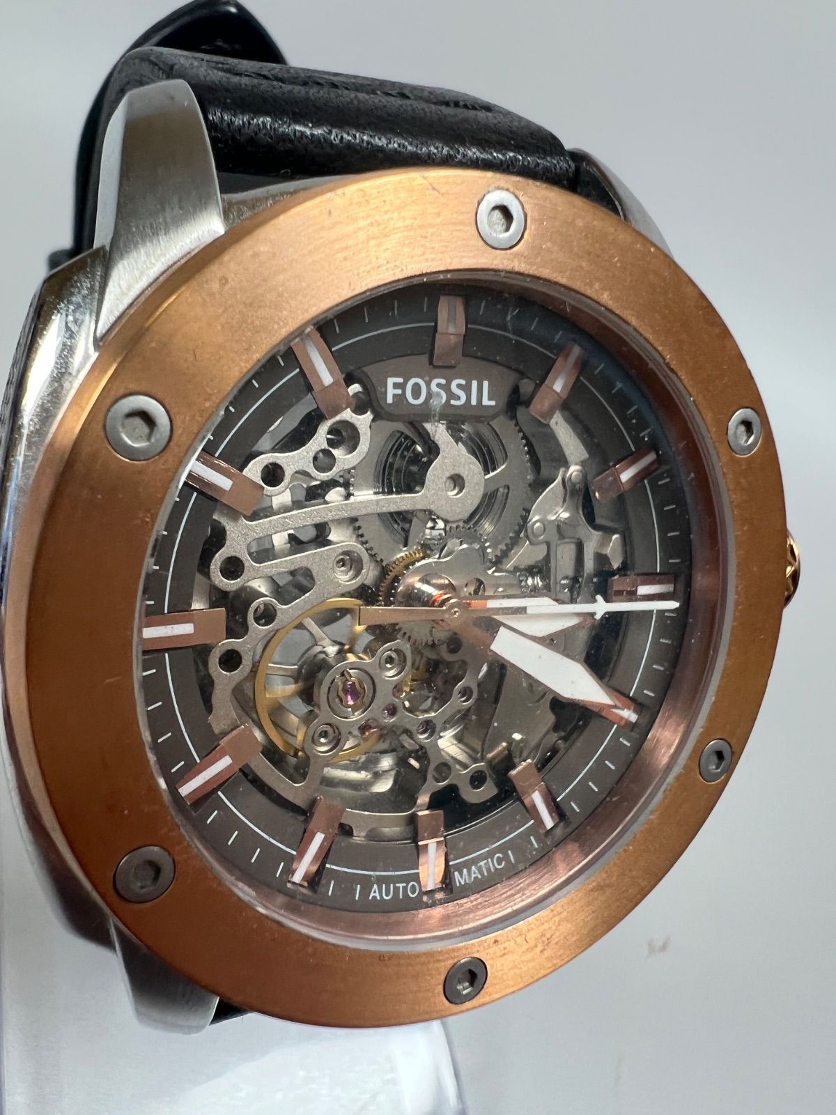 【美品】FOSSIL フォッシル 自動巻き スケルトン 稼働品 余りコマあり フォッシル FOSSIL 腕時計 自動巻き メンズ CARRAWAY オートマティック