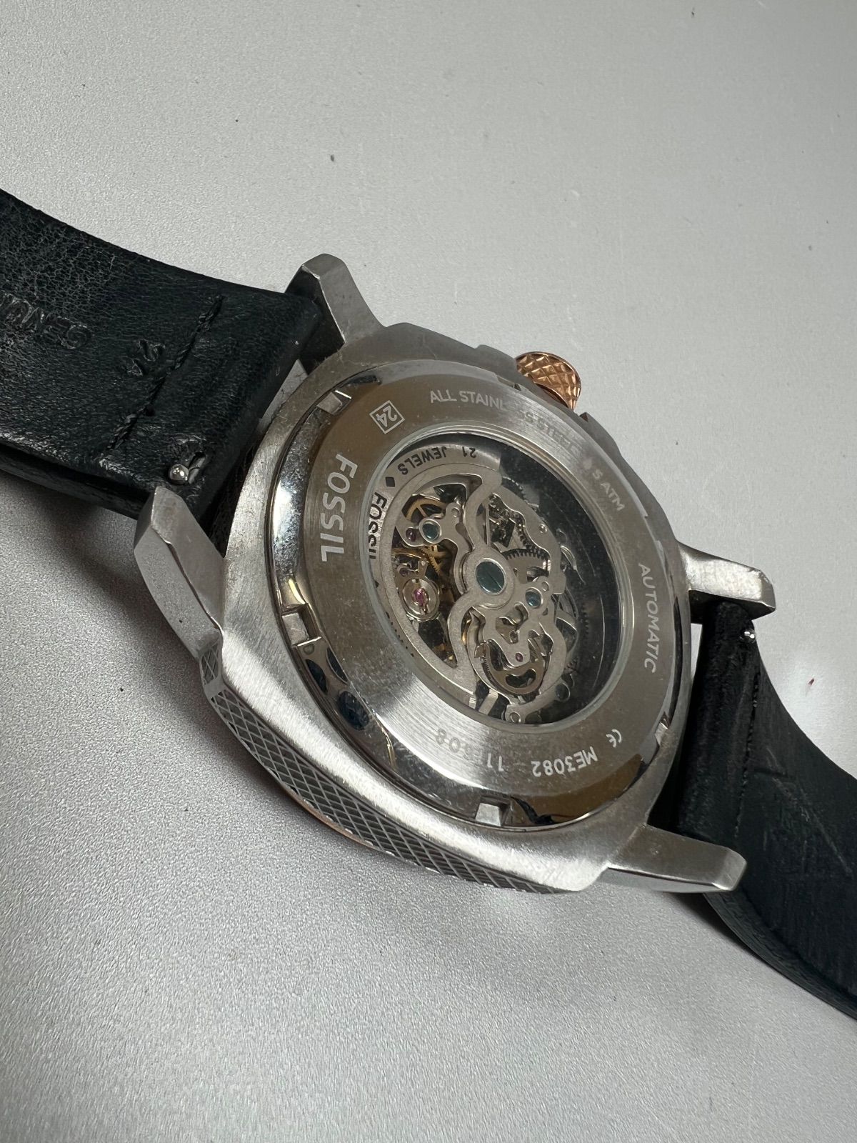 FOSSIL 腕時計 自動巻きスケルトンME3082 - メルカリ