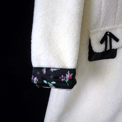 スーパービューティ Super Beauty ボア コート 花柄 フェイクレザー