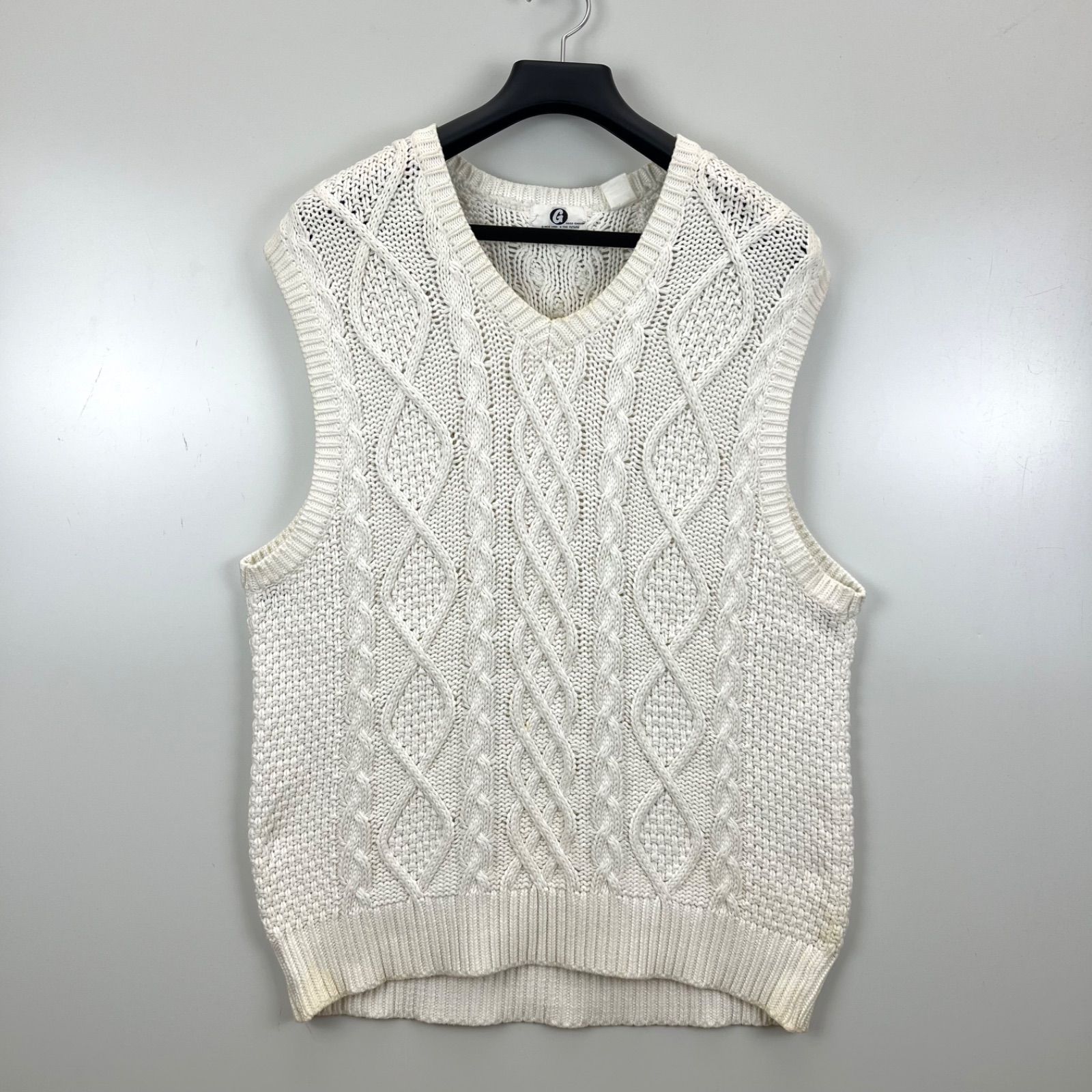 専用　Good Enough 90s Fisherman Knit Vest GOOD ENOUGH 90s vintage Fisherman vest L グッドイナフ コットン