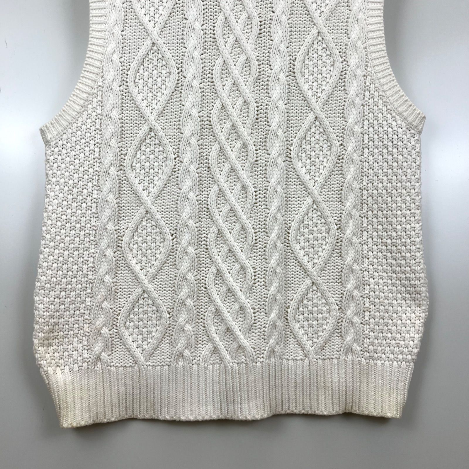 専用　Good Enough 90s Fisherman Knit Vest GOOD ENOUGH 90s vintage Fisherman vest L グッドイナフ コットン