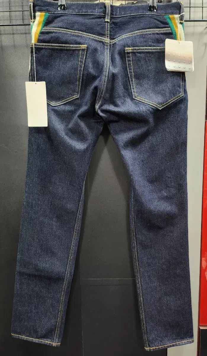 サイドボーダー柄 デニム Indigo 31