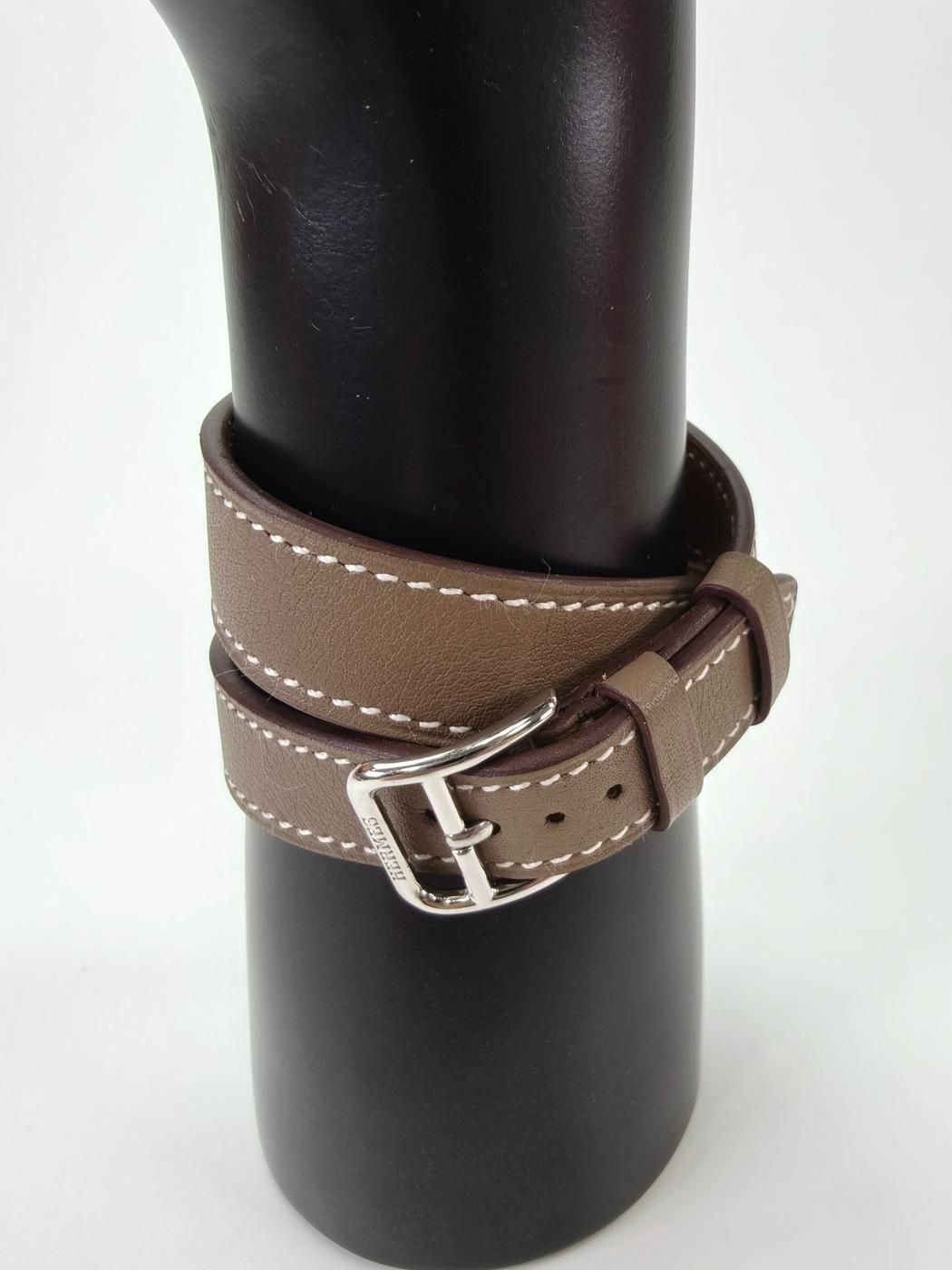 HERMES エルメス H ウォッチ クオーツ 腕時計 エトゥープ 管理番号 10743