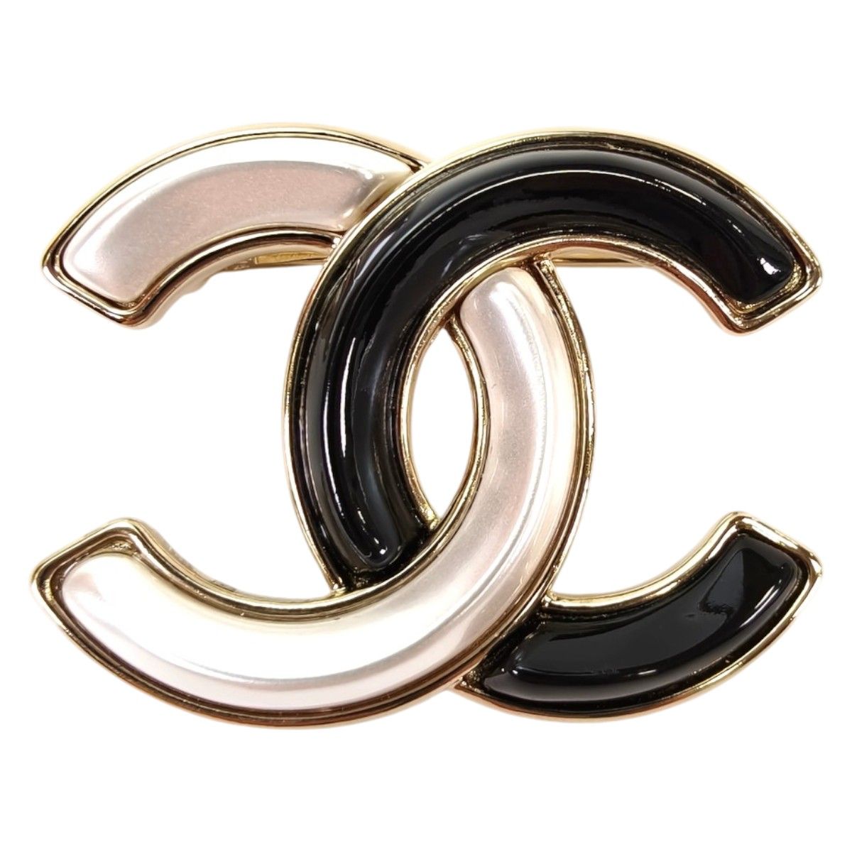 CHANEL シャネル ココマーク ブローチ ブラック×ホワイト 管理番号 10745
