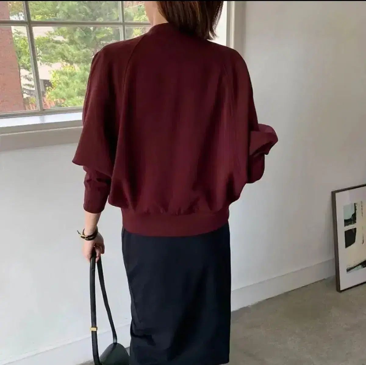 UMER ユメ儿 セオリー ワイン バーガンディ ブルゾン