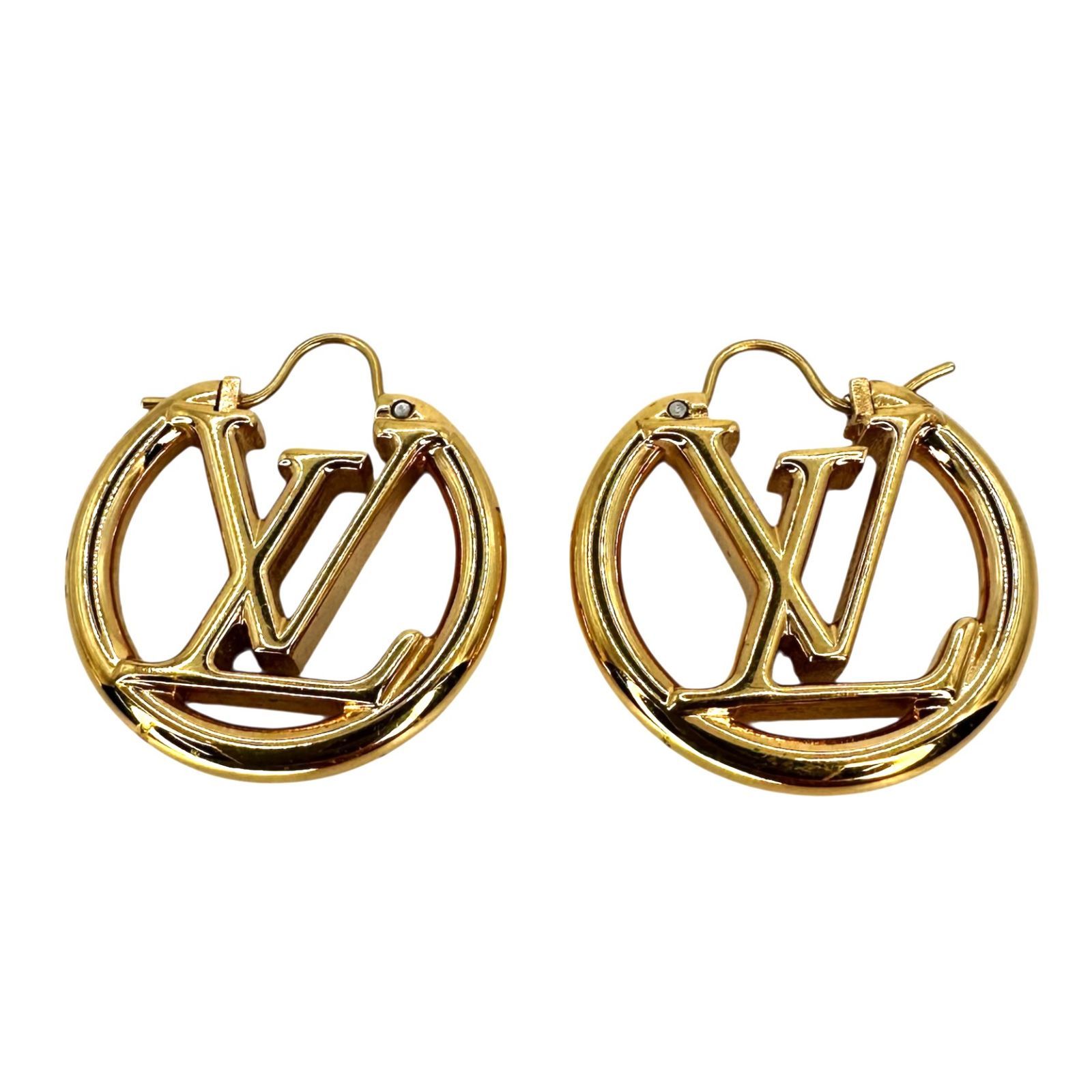 LOUIS VUITTON ルイ ヴィトン M 00396 ブックル ドレイユ ルイーズ ピアス フープピアス アクセサリー -B 9304