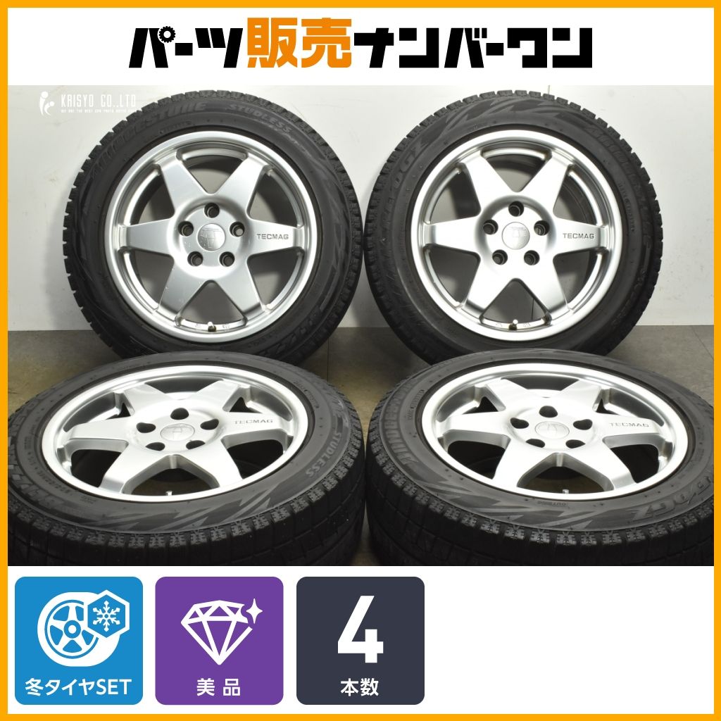 ホイール美品】TECMAG 16in 7.5J +45 PCD112 ブリザックREVO GZ 205 