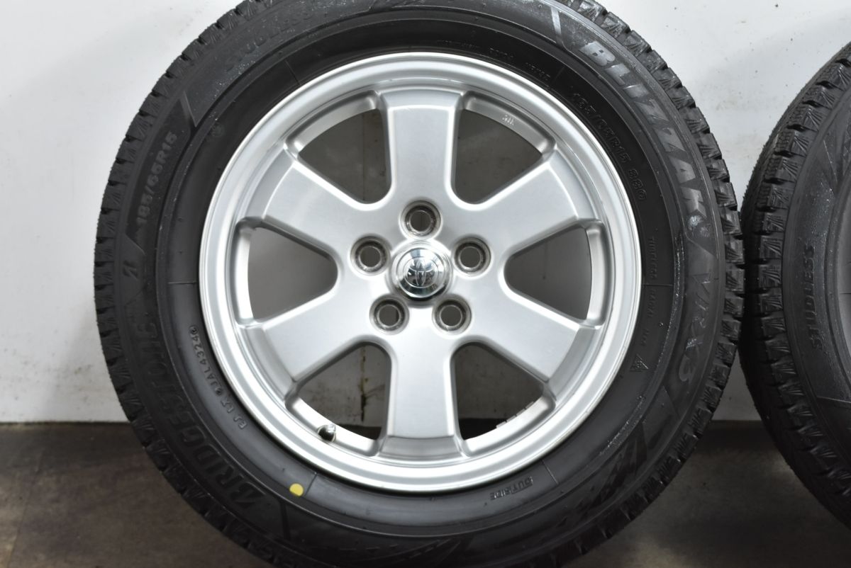  バリ溝 トヨタ 20 プリウス 15 in 6 J 45 PCD 100 ブリヂストン ブリザックVRX 3 185|65 R 30 シエンタ アリオン プレミオ 流用 15インチ タイヤ ホイールセット