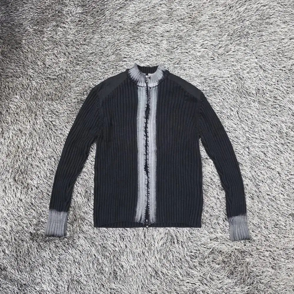 MAISON MINED メゾンミネド ラフウィッシュド ハイネック ジップアップ カーディガン メンズ M JP 1331