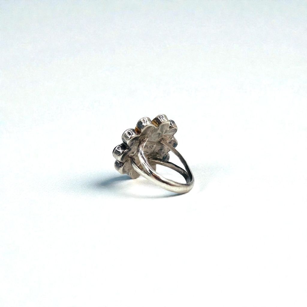 Vintage Zuni Sterling Silver Ring ズニ族 フラワー サンフェイス