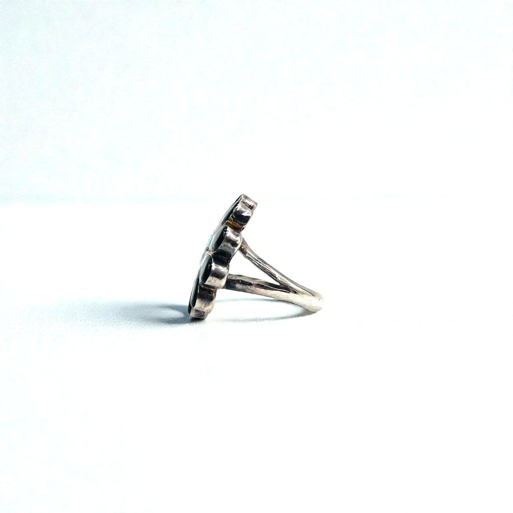 Vintage Zuni Sterling Silver Ring ズニ族 フラワー サンフェイス