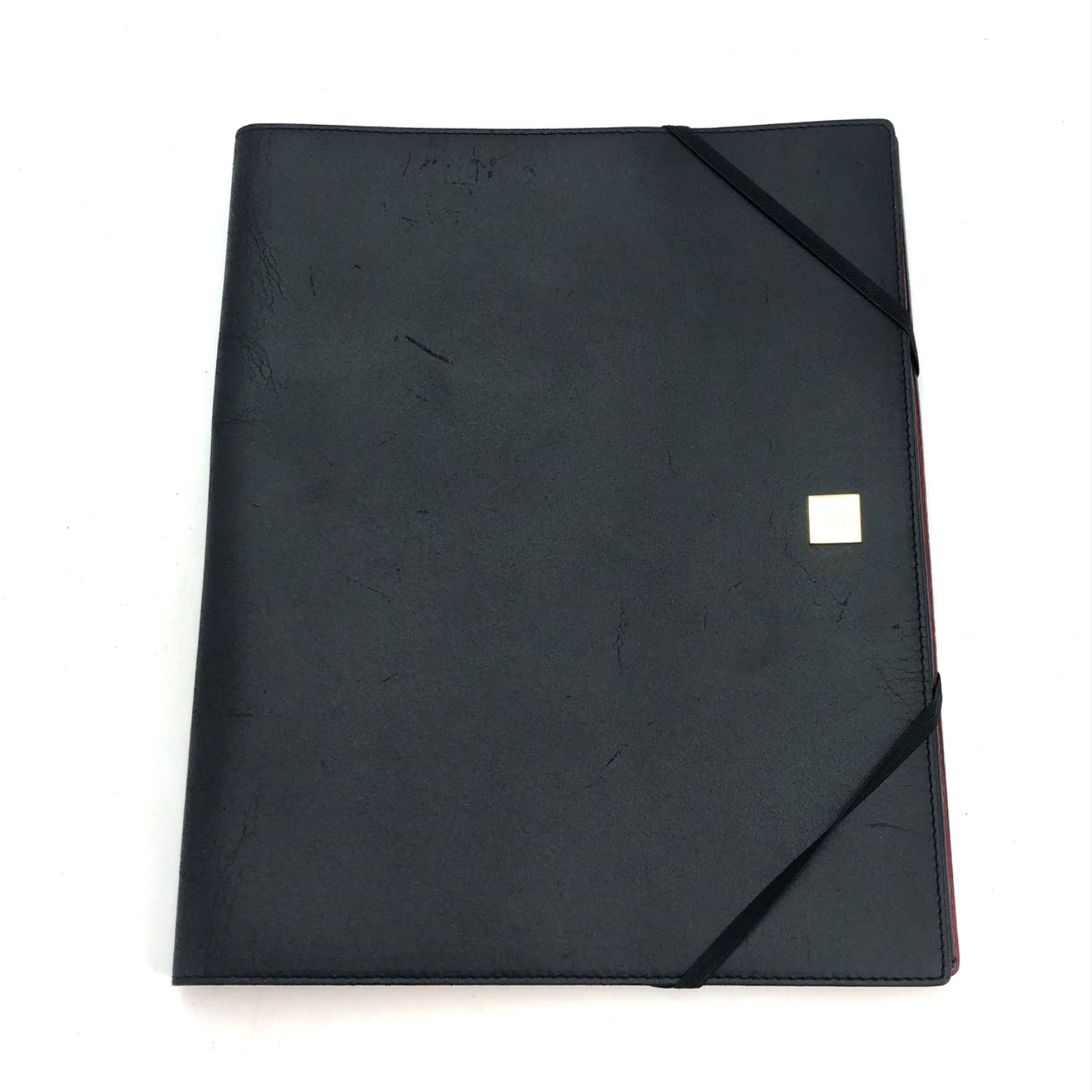 セリーヌ ノートカバー A 4 革 黒赤 鉛筆 ダイアリー 手帳FZ 169