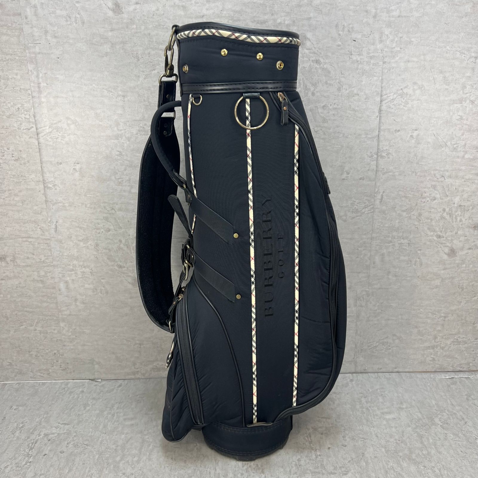 バーバリー ゴルフ カート式キャディバッグ 約8.5型 ブラック 黒 ノバ